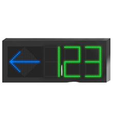 Panel LED Indicador de Estacionamiento Hikvision / 3 Dígitos con Flecha Direccional / Pantalla 7 Colores / Comunicación RS485-