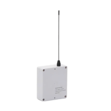 Transmisor inalámbrico / Alimentado a 12Vcc / Entrada de 2 contactos secos NA / Distancia máxima de transmisión 2500 metros (