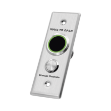 Botón de Salida Doble con Aro Iluminado / IP65 / Diseño Estético Delgado / Temporizador y Distancia Ajustable / Botón Sin Co