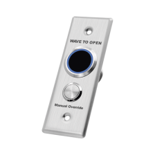 Botón de Salida Doble con Aro Iluminado / IP65 / Diseño Estético Delgado / Temporizador y Distancia Ajustable / Botón Sin Co