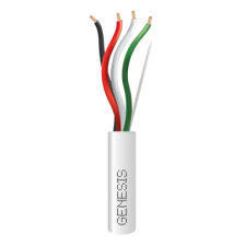 Bobina de 152 Metros / Cable de Cobre / 4 x 18 AWG / Riser / Color Blanco / Para Aplicaciones de Alarmas de Intrusión/Control d