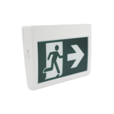 Letrero LED de Señalización de salida "Hombre Corriendo"/ Alto brillo / Uso en pared, lateral o techo / Batería de Respaldo I