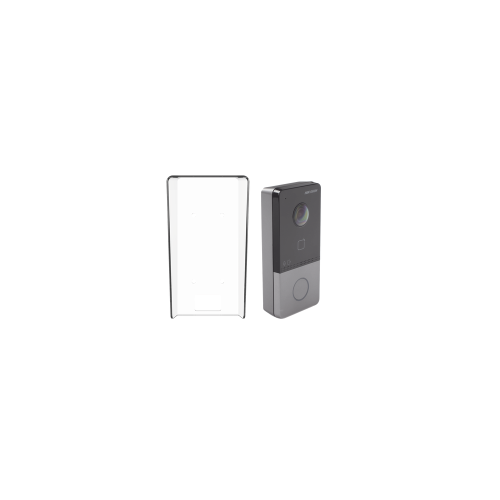 Kit Videoportero IP + Carcasa protectora 2 Megapixel  / PoE Estandar / IP65  / Apertura desde Hik-connect / Soporta 1 Departamen