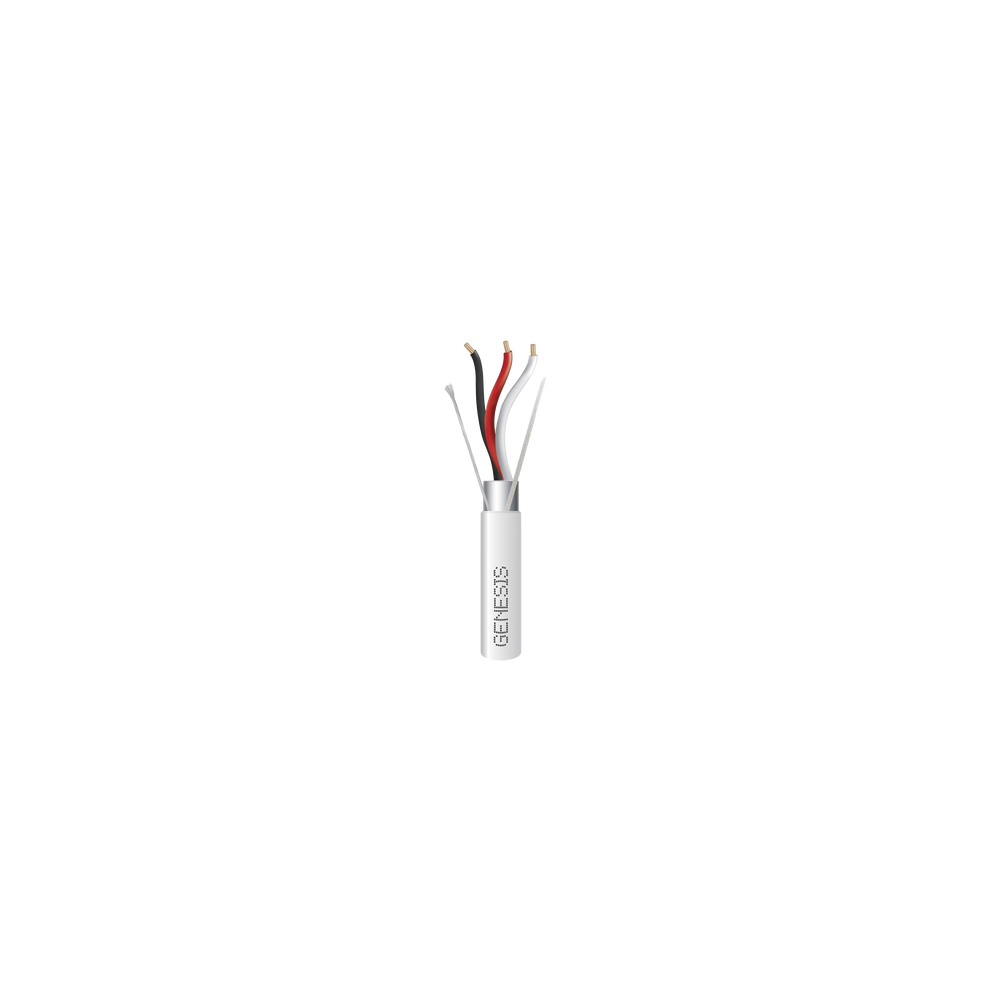 Bobina de 305 Metros de Cable 3 x 18 AWG / Plenum / BLINDADO / Tipo FPLP, CMP, CL3P / Color Natural / Para Aplicaciones en Siste