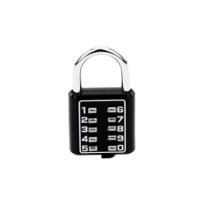 Candado Digital de Combinación M40 / No Requiere Llave / Combinación única integrada por 4 dígitos / Color Negro.