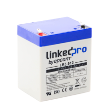 Batería 12 V / 5.5 Ah / UL / Vida útil promedio 5 años / Tecnología AGM / Para uso en equipo electrónico, Alarmas de Intrus