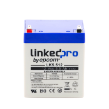 Batería 12 V / 5.5 Ah / UL / Vida útil promedio 5 años / Tecnología AGM / Para uso en equipo electrónico, Alarmas de Intrus