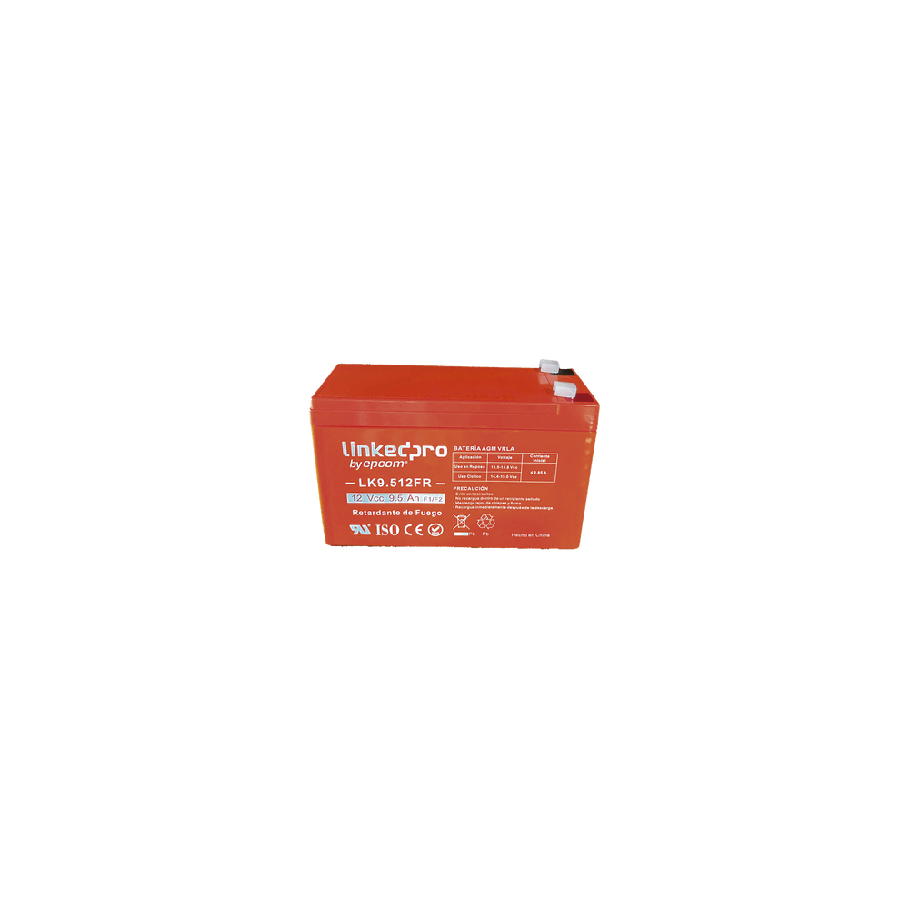 Batería 12 V / 9.5 Ah / UL / Tecnología AGM-VRLA / Vida útil promedio de 5 años / Retardante a la Flama /  Uso en equipo ele
