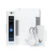 UniFi Access Kit de Inicio Gen2 Profesional para 1 puerta, (1) Lector NFC con pantalla táctil, audio 2 vías y cámara / (1) Le