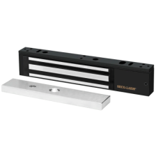 Chapa Magnética  600 Lbs / Led de Estatus / Color Negro /  Libre de Magnetismo Residual / Sensor de Adherencia / Diseño Elegan