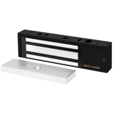 Chapa Magnética 1200 Lbs / En Color Negro / Con Sensor De Adherencia / Led De Estatus / Alimentación 12/24 Vdc Ajustable / Lib