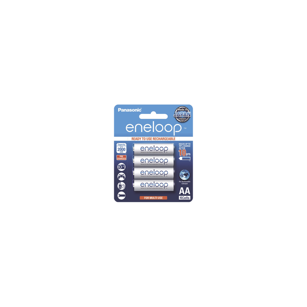 Batería Recargable AA 1.2V ENELOOP / Ni-HM / Paquete de 4 Baterías