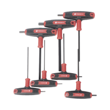 Juego de 7 Llaves Hexagonales ( Allen )  Milimétricas con Mango T.