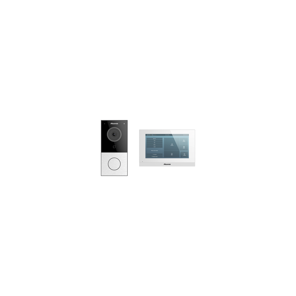 Kit de Videoportero Akuvox WIFI/ Monitor Linux de 7 Pulgadas/ 100% en la Nube / POE / Bluetooth / NFC / Lector de Tarjetas MIFAR