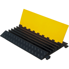 Protector de Cable de 5 Canales / Base de Goma y Tapa de Plástico / Capacidad 4.6 Toneladas / Canal 38x35MM / Longitud 90 cm /