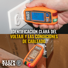 Probador de Tomacorrientes con Interruptor de Falla a Tierra (GFCI) con pantalla LCD.