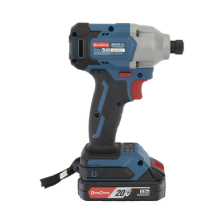 Atornillador de Impacto de 1/4 in. sin escobillas de 20V, incluye Batería de 2.0 Ah y Maletín