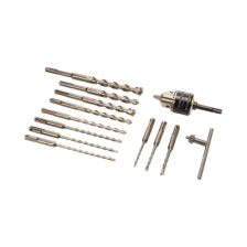 Juego de 14 piezas de Brocas, Cinceles y Broquero SDS Plus Makita