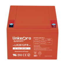 Batería 12 V / 26 Ah / UL / Tecnología AGM-VRLA / Vida útil promedio de 5 años / Retardante a la Flama / Para uso en equipo