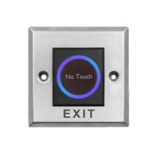 Botón Cuadrado Sin Contacto / Indicador LED / NO / NC / Interior / Acero Inoxidable