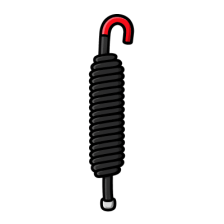 Resorte ROJO para Barreras Vehiculares Hikvision DS-TMG520 / Refacción