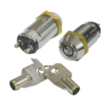 Interruptor de Llave Tubular / Diseño "See-Saw'"Anti retorcimiento / Carcasa de Aleación de Zinc Cromado / Contactos Plateados