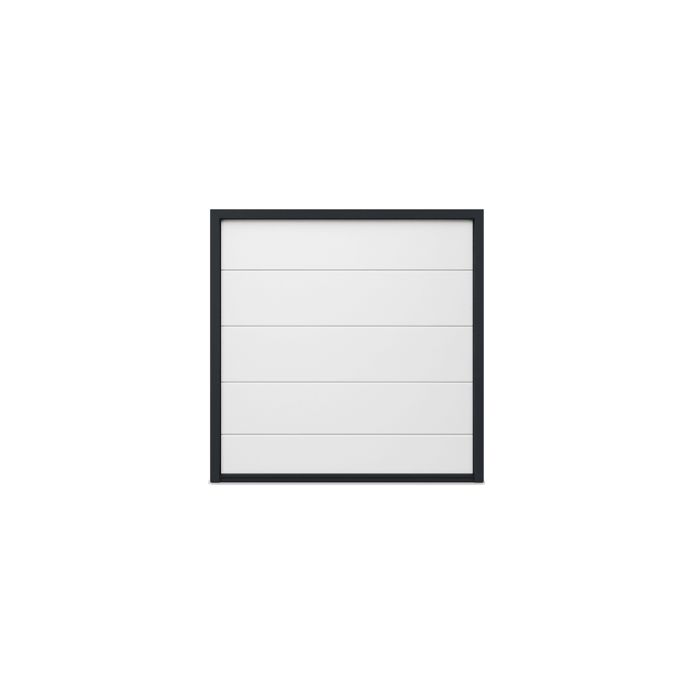 Puerta de Garage de Alta Calidad / Linea Central / Color Blanco 16X8 pies,  AISLADA, Estilo Americana.