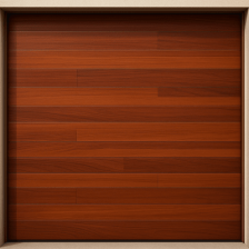 Puerta de Garage de Alta Calidad / Estilo Americano / Acabado Laminado PREMIUM / Color Madera Clara / 10x7 Pies.