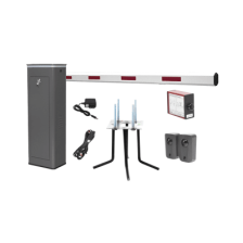 Kit COMPLETO Barrera Derecha XBF Con Corona LED / Brazo de 3M / Incluye Sensor de Masa, Transformador, Lazo Magnético, Ancla, F