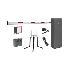 Kit COMPLETO Barrera Izquierda XBF Con Corona LED / Brazo de 3M / Incluye Sensor de Masa, Transformador, Lazo Magnético, Ancla,