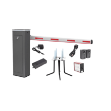 Kit COMPLETO Barrera Derecha XBS Con Corona LED / Brazo Iluminado de 5M / Incluye Sensor de Masa, Transformador, Lazo Magnético