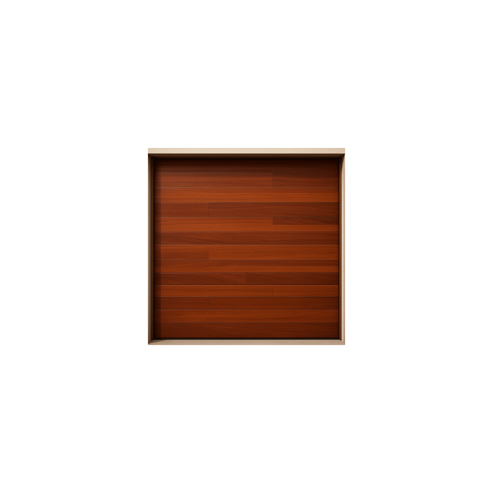 Puerta de Garage de Alta Calidad / Estilo Americano / Acabado Laminado PREMIUM / Color Madera Clara / 12x8 Pies.