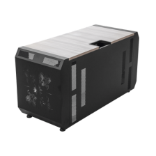 Consola Profesional para Monitoreo o Computo | Ranura para Base de Monitores | Microperforaciones | Luces LED Decorativas | Toma