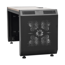 Consola Profesional para Monitoreo o Computo | Ranura para Base de Monitores | Microperforaciones | Luces LED Decorativas | Toma