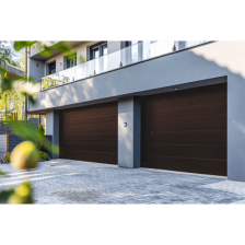 Sección para puerta de Garage / Lisa / Imitacion Madera / BLACK WALNUT/ Para GARAGE109B / Estilo Americana.