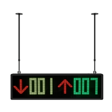 Pantalla LED Guía de Estacionamiento Interior/ 7 Colores RGBW / 6 Dígitos + 2 Iconos / 1700 cd/m² / Comunicación RS485-RJ45