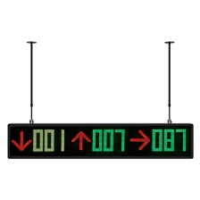 Pantalla LED de Guiado para Estacionamiento Interior/ 9 Dígitos y 3 Iconos / Multicolor 7 Colores / 1700 cd/m² de Brillo / Com