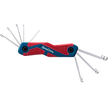 Juego de 8 Llaves Hexagonales Milimétricas con cabeza Redonda y porta llaves  tipo navaja.