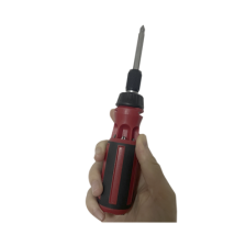 Desarmador 6 en 1 con Mango de Agarre Plástico (Torx 10 y 20, Hexagonal 5, PH0, PH2, Plana 5)