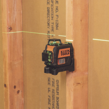 Nivel Láser de 3 Planos de Color Verde, de 360º y 30.5 m. de alcance, Compacto con Base Magnética y para Tripoide