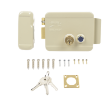 Cerradura Eléctrica / Incluye Llave /Con Botón integrado / Izquierda / Exterior