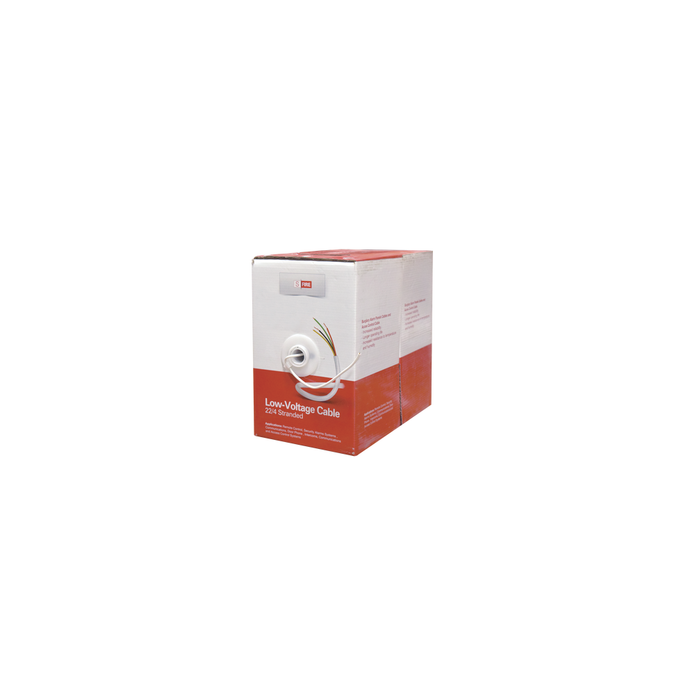 Cable 100% Cobre INDUSTRIAL/  4 x 22 AWG/ de color blanco / 305m / para aplicaciones en sistemas de Intrusión / Control de Acce