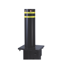 Pilona o Bolardo Neumático / 100% Acero, Pintura Negra para Exterior / Alta Velocidad / 275MM Diámetro