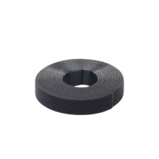 Rollo de Cinta de Contacto, de 15 Pies (4.5m) de Largo, 19.1 mm de Ancho, Color Negro