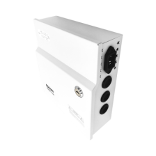 Fuente de Poder con ajuste de voltaje de 11- 15 Vcc / 10 A / 9 Salidas / Capacidad de Batería de Respaldo / Requiere Batería /