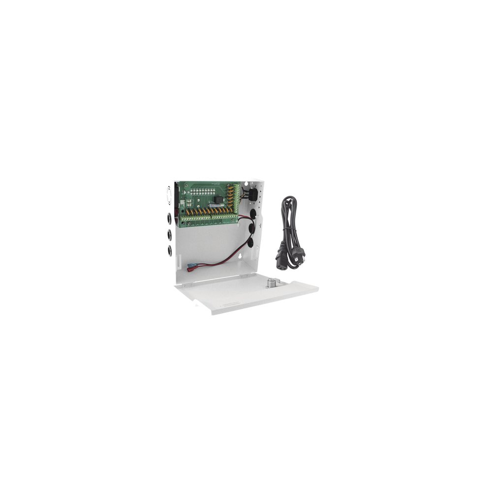 Fuente de Poder Profesional de 12 Vcc @ 20 A / Soporta 18 Cámaras / Capacidad de Batería de Respaldo (No Incluida) / Voltaje d