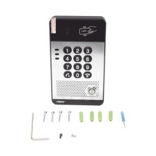 Vídeo Portero IP con 2 líneas SIP, cámara HD, relevador integrado, teclado numérico y lectora de tarjetas RFID para control