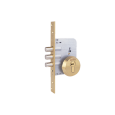 Cerradura de embutir auxiliar de bulones, sin resbalón y escudo E300L.