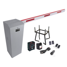 Kit COMPLETO Barrera Derecha XB / Brazo de 5 Metros con Iluminacion LED Rojo-Verde / Incluye Sensor de masa, Transformador, Lazo