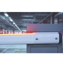 Kit COMPLETO Barrera Derecha XB / Brazo de 5 Metros con Iluminacion LED Rojo-Verde / Incluye Sensor de masa, Transformador, Lazo